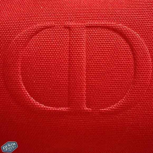 Christian Dior Beauté Red Canvas Travel Cosmetic Pouch – Embossed CD Logo NEW!♥️ - Picture 2 of 9